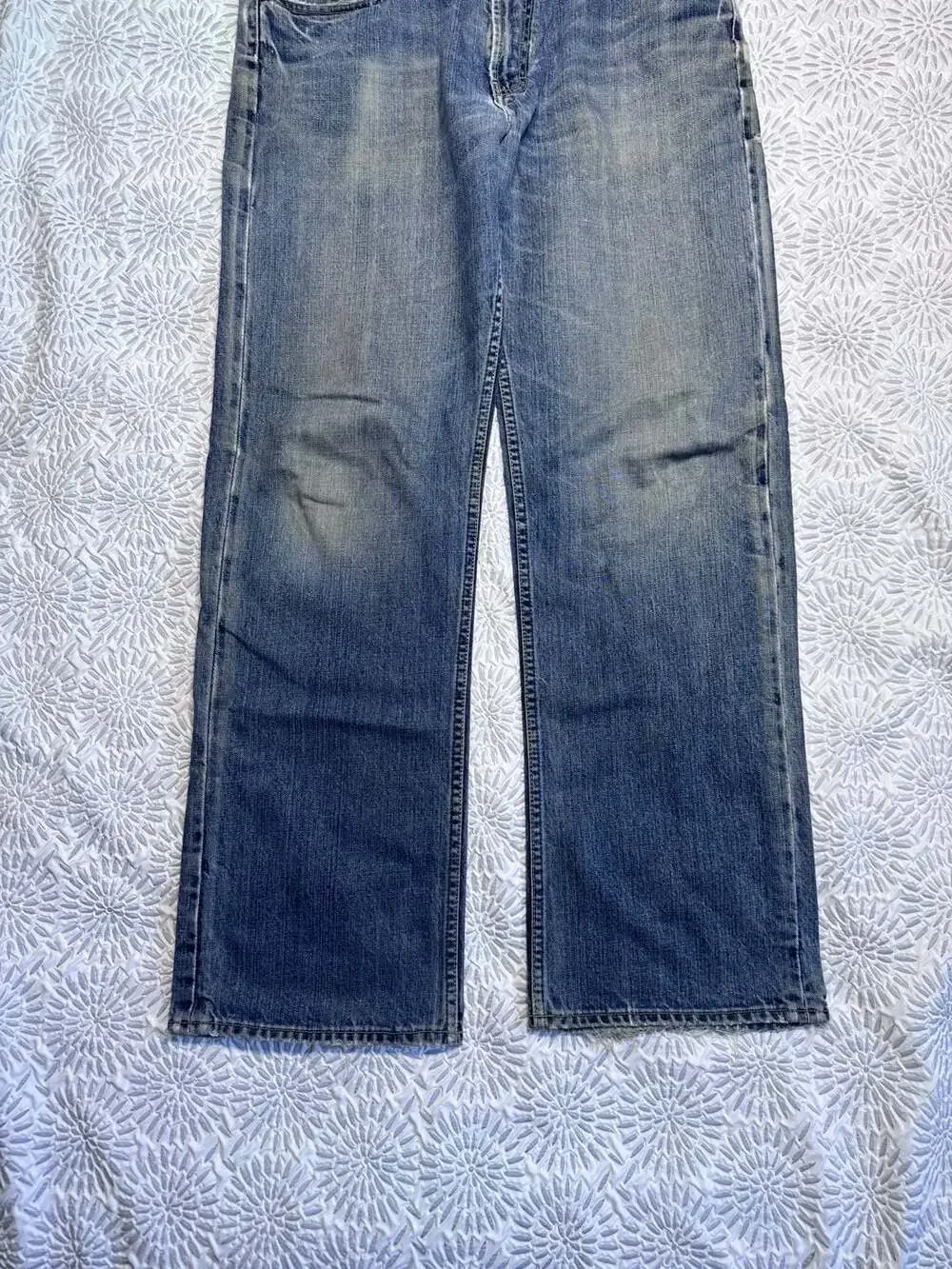 Banana Republic Relaxed Fit Distressed Medium Wash Denim Jeans Men's 35x34